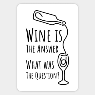 Wine is The Answer What was The Question? - 2 Magnet